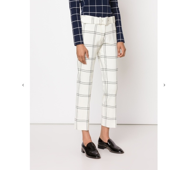 DEREK LAM $1,390 Pants NWT Slim Wool Trousers! 44 black - Picture 6 of 8